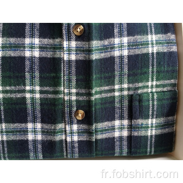 Chemise d&#39;affaires en flanelle de coton avec haut